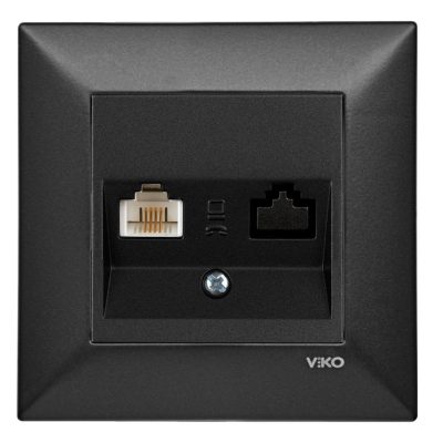 پریز تلفن تک سوکت مشکی مدل Trenda