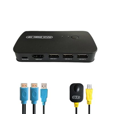 سوئیچ KVM دو پورت HDMI/USB همراه با کابل