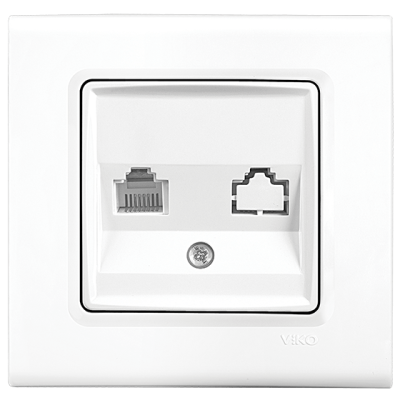 پریز-تلفن-تک-و-دو-سوکت-سفید-ویکو-مدل-linnera